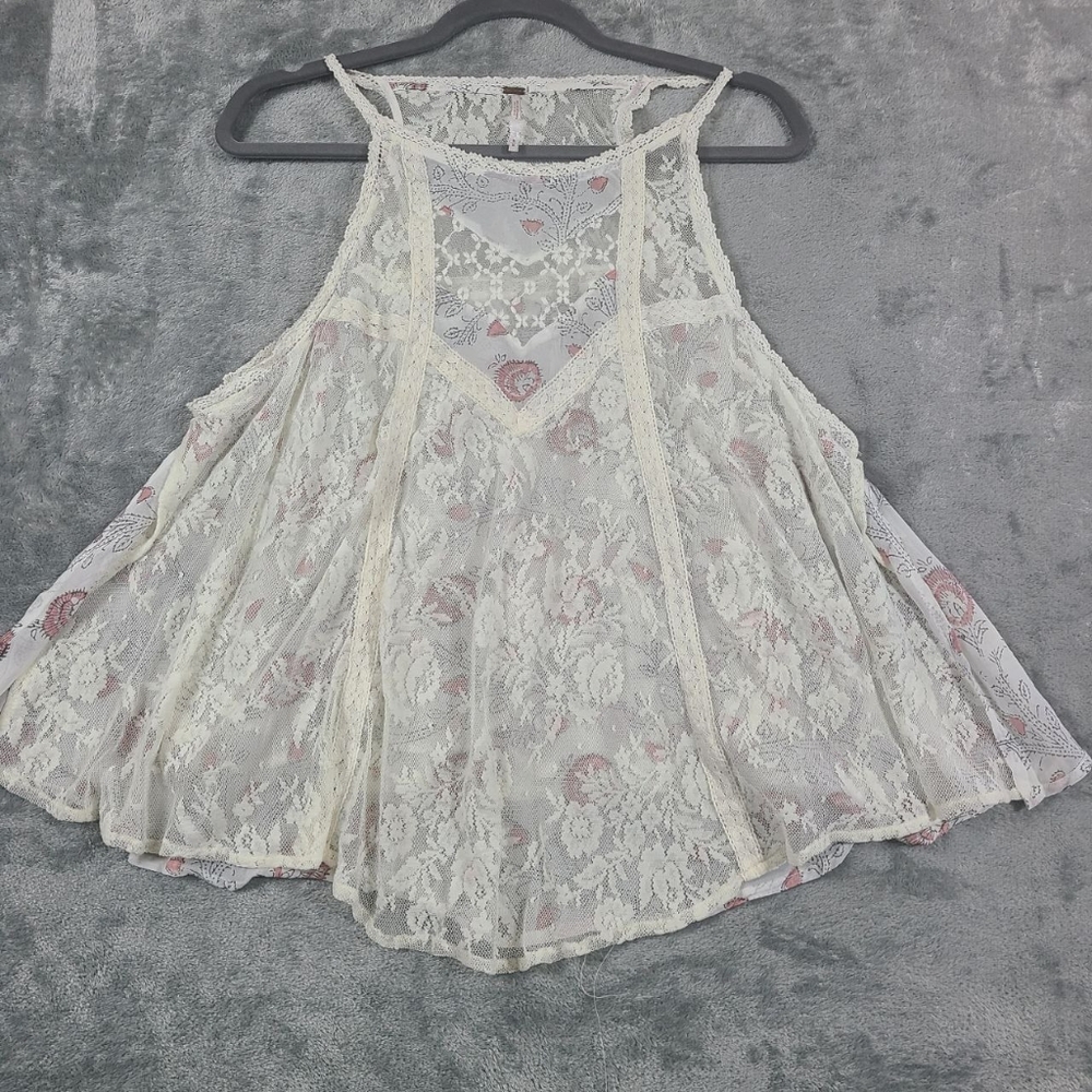 Free People off white Miss Mackenzie Top - Size M